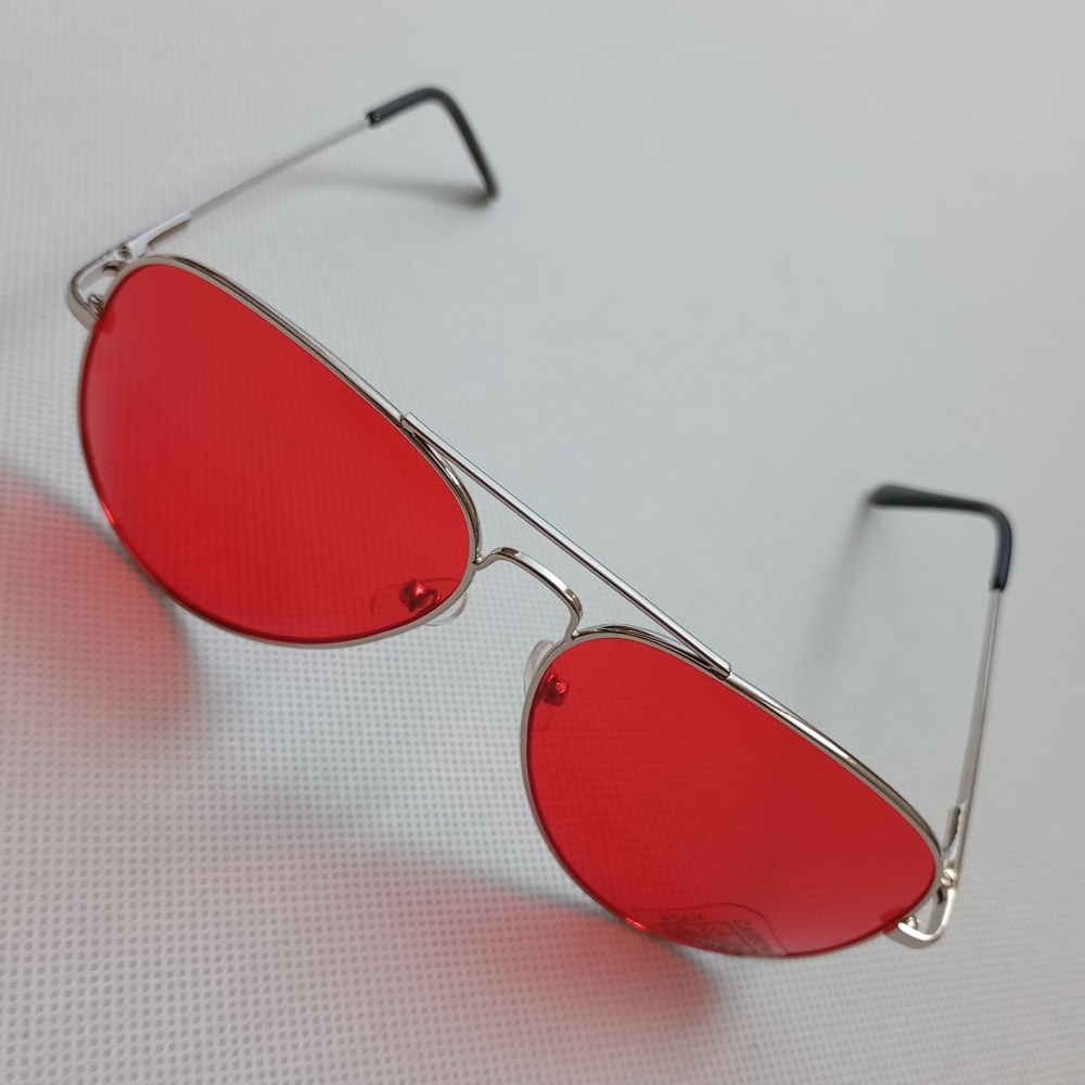 DARK RED AVIATOR SUNGLASSES - Picture 8 of 8
